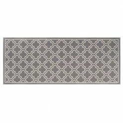 Trellis Grey 2 ft. x 5 ft. Accent Rug by TrafficMaster