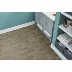 Greyed Oak Wood Residential Vinyl Sheet Flooring 12 ft. Wide x Cut to Length by TrafficMaster -Addison Rugs Sales greyed oak trafficmaster vinyl sheet flooring u8267 409c892p144 1d 1000