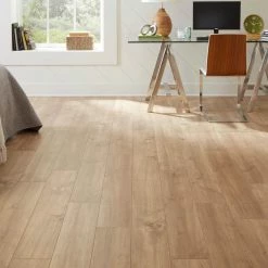 Hawks Edge Maple 8 mm T x 7.48 in. W Water Resistant Laminate Wood Flooring (23.69 sq.ft/Case) by TrafficMaster -Addison Rugs Sales hawks edge maple trafficmaster laminate wood flooring tm4 31 1000