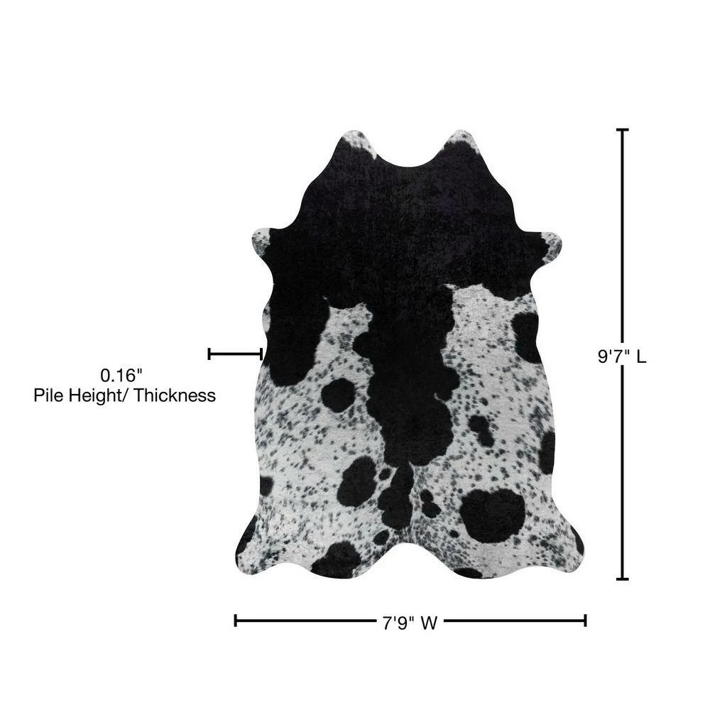 Winston 9 Holstein 7 ft. 9 in. x 9 ft. 7 in. Faux Hyde Area Rug by Addison Rugs 6 Winston 9 Holstein 7 ft. 9 in. x 9 ft. 7 in. Faux Hyde Area Rug by Addison Rugs - Image 4