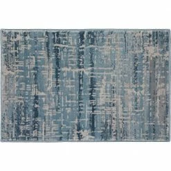 Apollo 5 Indigo 1 ft. 6 in. x 2 ft. 5 in. Distressed Crosshatch Indoor Area Rug by Addison Rugs