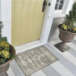 Modena Khaki 1 ft. 8 in. x 2 ft. 6 in. Persian Accent Rug by Addison Rugs -Addison Rugs Sales khaki addison rugs area rugs hdmo16kh20x30 d4 1000