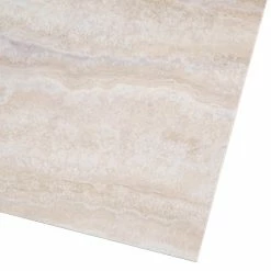 Light Grey 12 in. x 24 in. Travertine Peel and Stick Vinyl Tile Flooring (20 sq. ft. / case) by TrafficMaster -Addison Rugs Sales light grey travertine trafficmaster vinyl tile 221924u 1d 1000