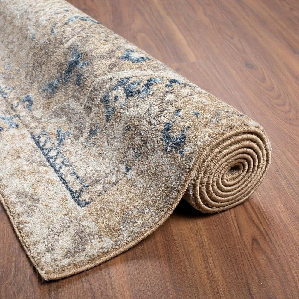 Provincial 7 Linen 7 ft. 10 in. x 10 ft. 7 in. Medallion Persian Area Rug by Addison Rugs 7 Provincial 7 Linen 7 ft. 10 in. x 10 ft. 7 in. Medallion Persian Area Rug by Addison Rugs - Image 5