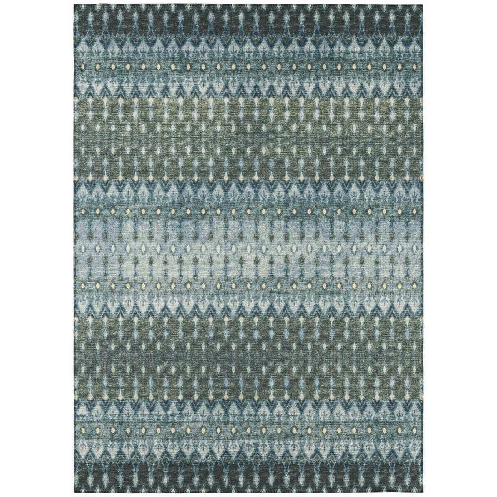 Evolve Mineral Blue 8 ft. x 10 ft. Ikat Area Rug by Addison Rugs 3 Evolve Mineral Blue 8 ft. x 10 ft. Ikat Area Rug by Addison Rugs