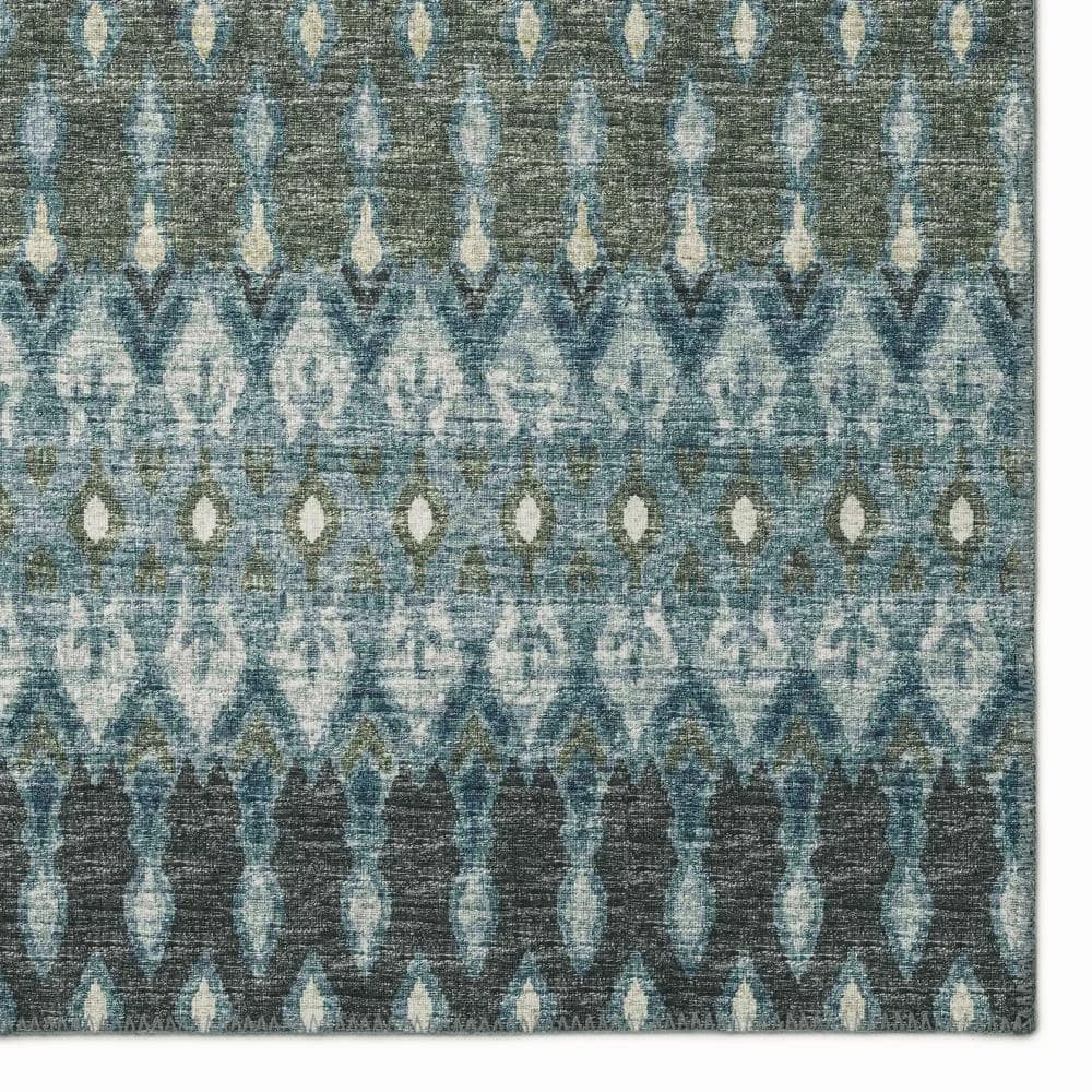 Evolve Mineral Blue 8 ft. x 10 ft. Ikat Area Rug by Addison Rugs 6 Evolve Mineral Blue 8 ft. x 10 ft. Ikat Area Rug by Addison Rugs - Image 4