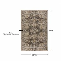 Fergus 6 Mocha 5 ft. x 7 ft. 5 in. Area Rug by Addison Rugs -Addison Rugs Sales mocha addison rugs area rugs hdfg6mo5x7 76 1000