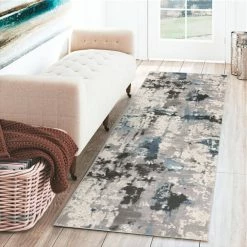 Apollo Grey 2 ft.3 in. x 7 ft.5 in. Abstract Polypropylene Runner Rug by Addison Rugs -Addison Rugs Sales multi addison rugs area rugs hdap2mu2x7 31 1000