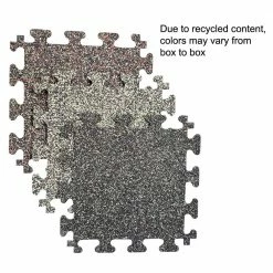 18 in. x 18 in. Rubber Gym/Exercise Flooring Tiles with Nike Grind (14.32 sq. ft.) (6-Pack) Colors will Vary by TrafficMaster -Addison Rugs Sales multi colored specs light gray base trafficmaster gym floor tiles 58807 40 1000