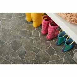 Natural Paver Residential Vinyl Sheet Flooring 12ft. Wide x Cut to Length by TrafficMaster -Addison Rugs Sales natural paver trafficmaster vinyl sheet flooring u6910 284c997g144 1d 1000