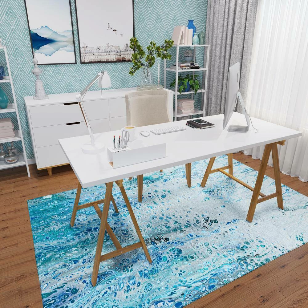 Copeland Ocean 9 ft. x 12 ft. Abstract Area Rug by Addison Rugs 10 Copeland Ocean 9 ft. x 12 ft. Abstract Area Rug by Addison Rugs - Image 8