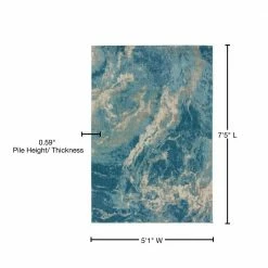Larkin 1 Ocean 5 ft. 1 in. x 7 ft. 5 in. Area Rug by Addison Rugs -Addison Rugs Sales ocean addison rugs area rugs hdlk1oc5x7 76 1000