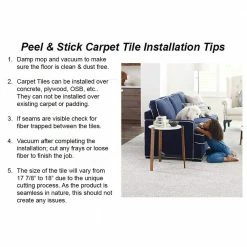 Calico Rock Brown Residential 18 in. x 18 Peel and Stick Carpet Tile (10 Tiles/Case) 22.50 sq. ft. by TrafficMaster -Addison Rugs Sales oxford trafficmaster carpet tile ht003 763 1818 1d 1000