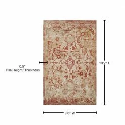 Provincial 4 Paprika 9 ft. 6 x 13 ft. 2 Distressed Persian Area Rug by Addison Rugs 24 Provincial 4 Paprika 9 ft. 6 x 13 ft. 2 Distressed Persian Area Rug by Addison Rugs -Addison Rugs Sales paprika addison rugs area rugs hdpc4pa10x13 76 1000