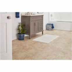 Portland Stone Beige 18 in. x 18 in. Glazed Ceramic Floor and Wall Tile (17.44 sq. ft. / case) by TrafficMaster -Addison Rugs Sales portland stone beige trafficmaster ceramic tile pt011818hd1pv 1f 1000