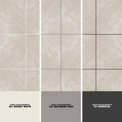 Portland Stone Gray 18 in. x 18 in. Glazed Ceramic Floor and Wall Tile (17.44 sq. ft. / case) by TrafficMaster -Addison Rugs Sales portland stone gray trafficmaster ceramic tile ulmk18181pv 1d 1000