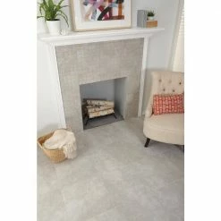 Portland Stone Gray 18 in. x 18 in. Glazed Ceramic Floor and Wall Tile (17.44 sq. ft. / case) by TrafficMaster -Addison Rugs Sales portland stone gray trafficmaster ceramic tile ulmk18181pv 76 1000