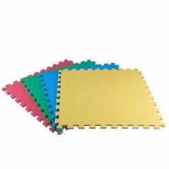 Primary Pastel 24 in. x 24 in. x 0.47 in. Foam Playroom Floor Tiles (4 Tiles/Pack) (16 sq. ft.) by TrafficMaster -Addison Rugs Sales primary pastel trafficmaster gym floor tiles 24121hdus fa 1000