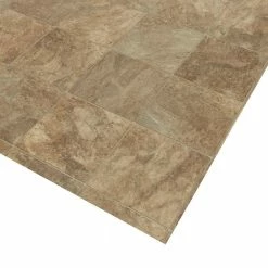 Pro Basic Refined Slate Neutral Stone Residential Vinyl Sheet Flooring 12ft. Wide x Cut to Length by TrafficMaster -Addison Rugs Sales slate neutral trafficmaster vinyl sheet flooring c9770406k536g14 4f 1000