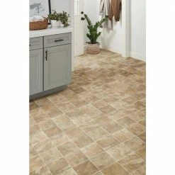 Pro Basic Refined Slate Neutral Stone Residential Vinyl Sheet Flooring 12ft. Wide x Cut to Length by TrafficMaster -Addison Rugs Sales slate neutral trafficmaster vinyl sheet flooring c9770406k536g14 a0 1000