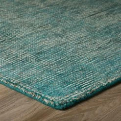 Dexter 1 Teal 2 ft. 3 in. x 7 ft. 6 in. Tonal Solid Wool and Viscose Indoor Area Rug Runner by Addison Rugs -Addison Rugs Sales teal addison rugs area rugs hddx1te2x8 4f 1000