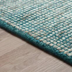Dexter 1 Teal 2 ft. 3 in. x 7 ft. 6 in. Tonal Solid Wool and Viscose Indoor Area Rug Runner by Addison Rugs -Addison Rugs Sales teal addison rugs area rugs hddx1te2x8 e1 1000