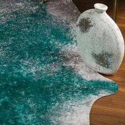 Winston 5 Teal 8 ft. 10 in. x 11 ft. Faux Hyde Area Rug by Addison Rugs 11 Winston 5 Teal 8 ft. 10 in. x 11 ft. Faux Hyde Area Rug by Addison Rugs -Addison Rugs Sales teal addison rugs area rugs hdwn5te9x11 1d 1000