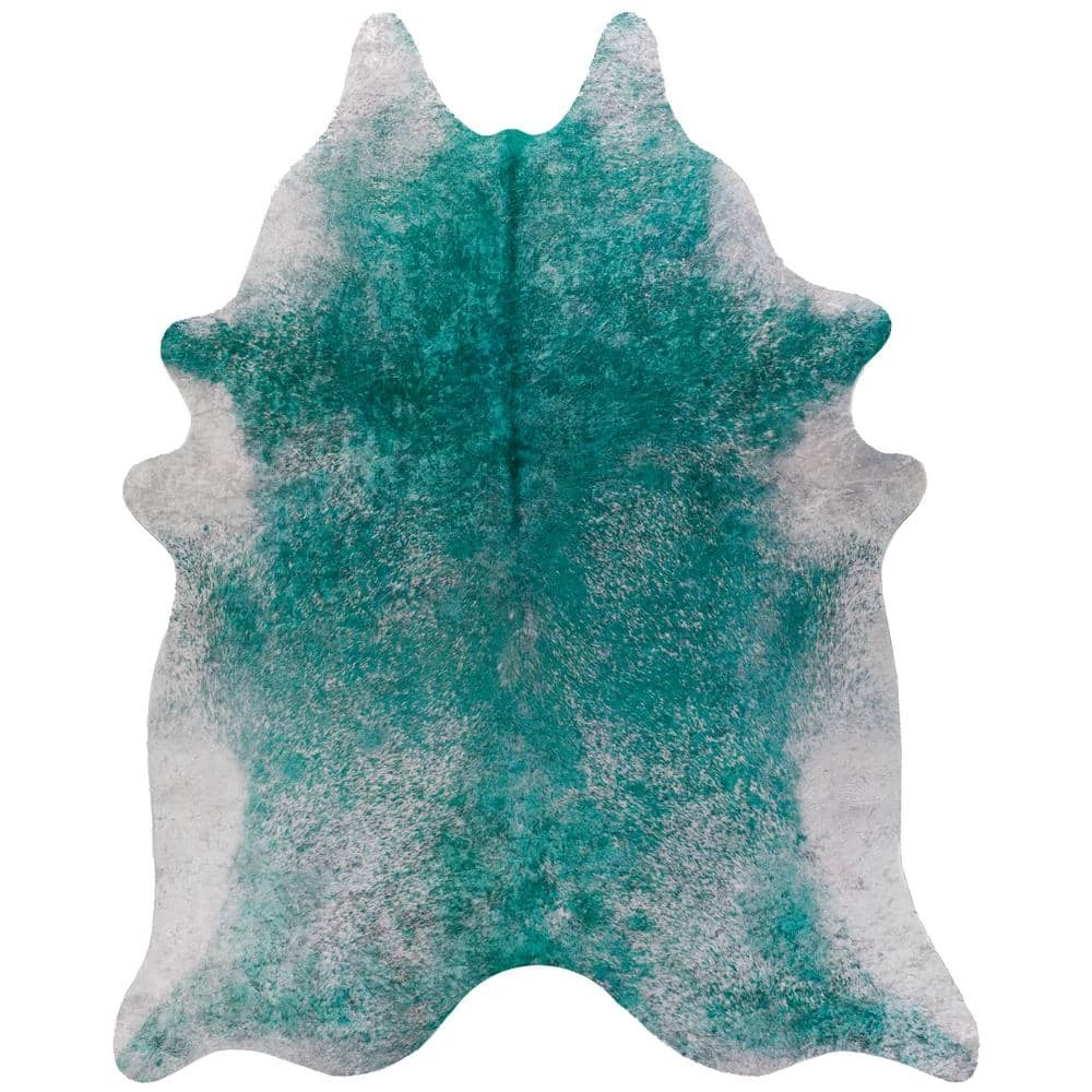 Winston 5 Teal 8 ft. 10 in. x 11 ft. Faux Hyde Area Rug by Addison Rugs 3 Winston 5 Teal 8 ft. 10 in. x 11 ft. Faux Hyde Area Rug by Addison Rugs