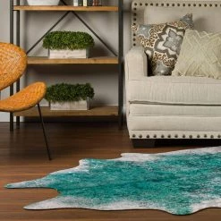 Winston 5 Teal 8 ft. 10 in. x 11 ft. Faux Hyde Area Rug by Addison Rugs 10 Winston 5 Teal 8 ft. 10 in. x 11 ft. Faux Hyde Area Rug by Addison Rugs -Addison Rugs Sales teal addison rugs area rugs hdwn5te9x11 e1 1000