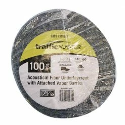 100 sq. ft. 3 ft. x 33.34 ft. x 1/8 in. Acoustical Underlayment with Attached Vapor Barrier for Laminate Flooring by TrafficMaster -Addison Rugs Sales trafficmaster underlayment qw100n1hd 1d 1000