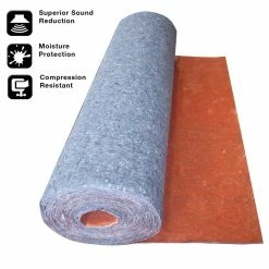 100 sq. ft. 3 ft. x 33.34 ft. x 1/8 in. Acoustical Underlayment with Attached Vapor Barrier for Laminate Flooring by TrafficMaster -Addison Rugs Sales trafficmaster underlayment qw100n1hd fa 1000
