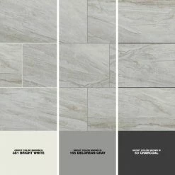 Vigo Gris 12 in. x 24 in. Matte Ceramic Stone Look Floor and Wall Tile (16 sq. ft./Case) by TrafficMaster -Addison Rugs Sales vigo gris trafficmaster ceramic tile nhdvigri1224 a0 1000
