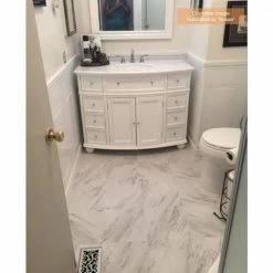 White Marble Residential Vinyl Sheet Flooring 12ft. Wide x Cut to Length by TrafficMaster -Addison Rugs Sales white marble trafficmaster vinyl sheet flooring u6890 258c903p144 40 1000
