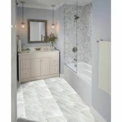 Strata 12 in. x 24 in. Matte Ceramic Stone Look Floor and Wall Tile (16 sq. ft./Case) by TrafficMaster 16 Strata 12 in. x 24 in. Matte Ceramic Stone Look Floor and Wall Tile (16 sq. ft./Case) by TrafficMaster -Addison Rugs Sales white trafficmaster ceramic tile nhdstr1224 40 1000